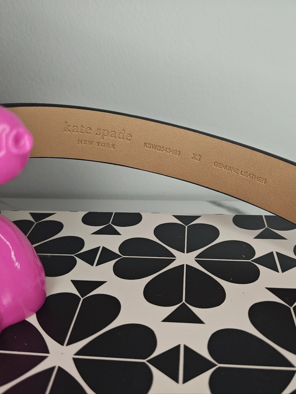Kate Spade New York 25mm Molten Buckle Belt - Size XS in Chestnut Honey - NWT - Picture 4 of 5